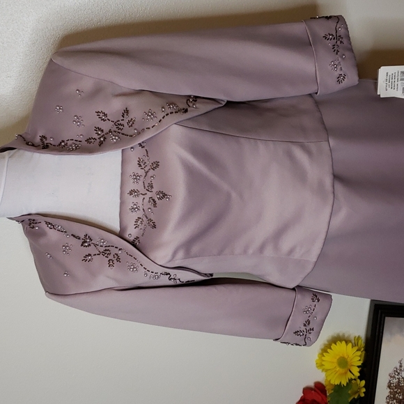 NEW Vintage J.R. Nites Caliendo 2piece Dress Shrug Beaded - Picture 6 of 15